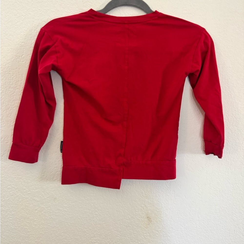 nununu Red long sleeve shirt with Black Star - Picture 2 of 2